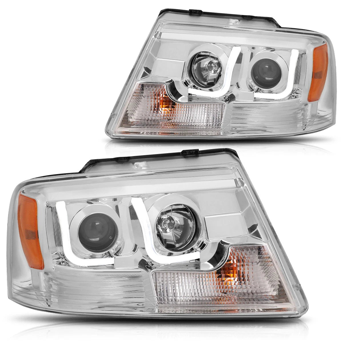 Dual LED DRL Projector Headlight for Ford F150/Mark LT (2004–2008)