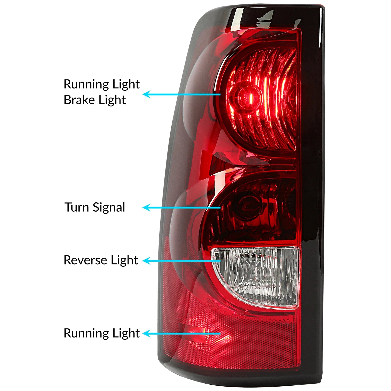Left Red Tail Light for Chevrolet Silverado 1500 2500 (2003–2006)