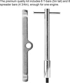 Chrome Tall T-Bar Valve Cover Hold Down Kit for SB Chevy (283–350)