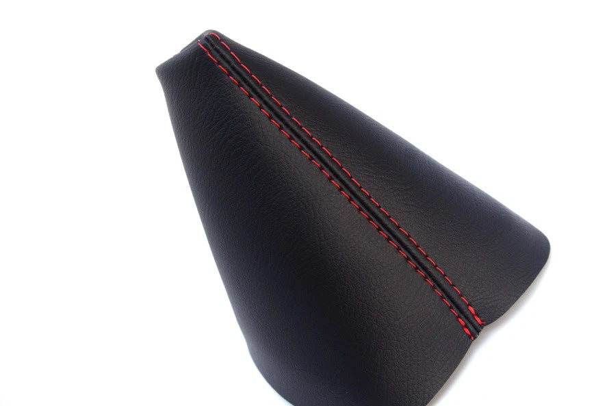 Shift Boot for Mitsubishi Lancer (2008–2016) - PVC Leather, Red Stitch