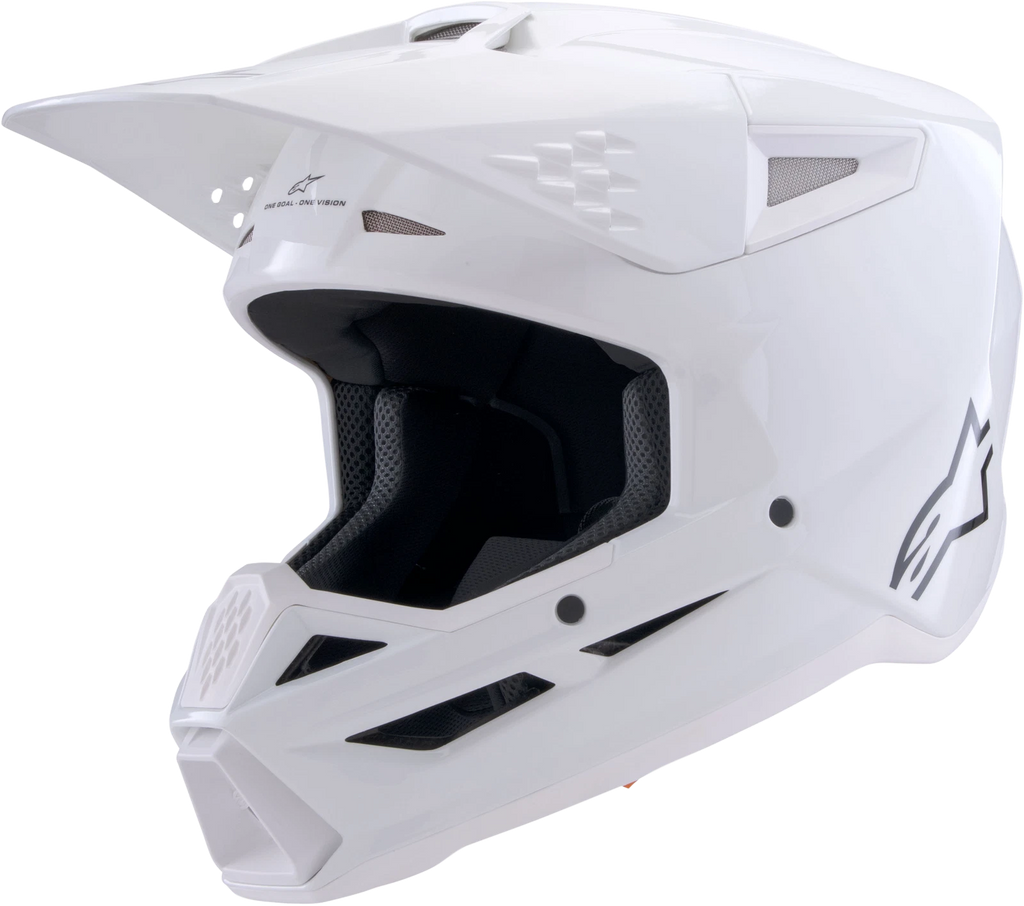 Alpinestars SM3 Off-Road Helmet 2X-Large White Gloss for Trail Riding (2023)