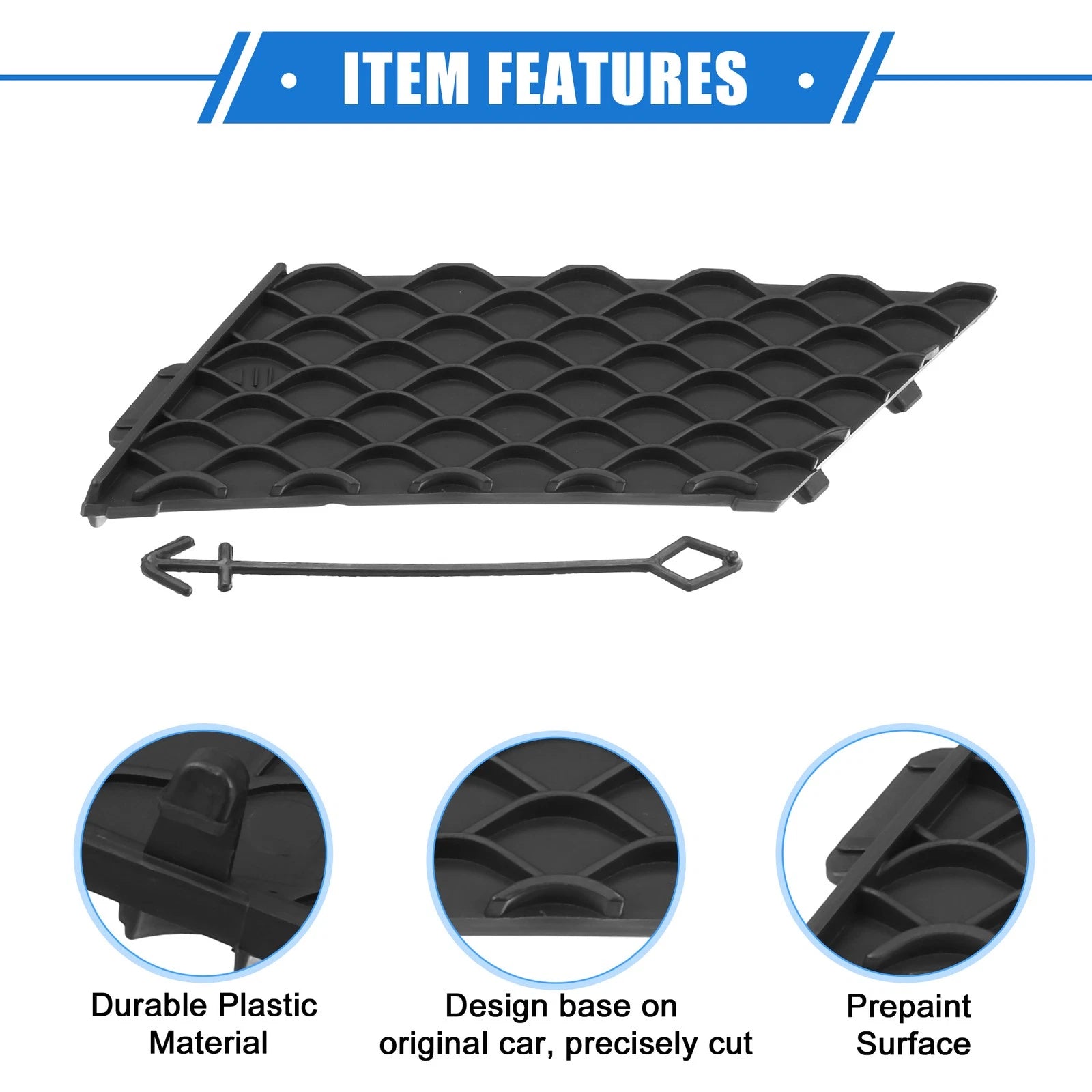 Tow Hook Eye Hole Cover Cap for Mercedes-Benz GL 350 (2010–2016) Black