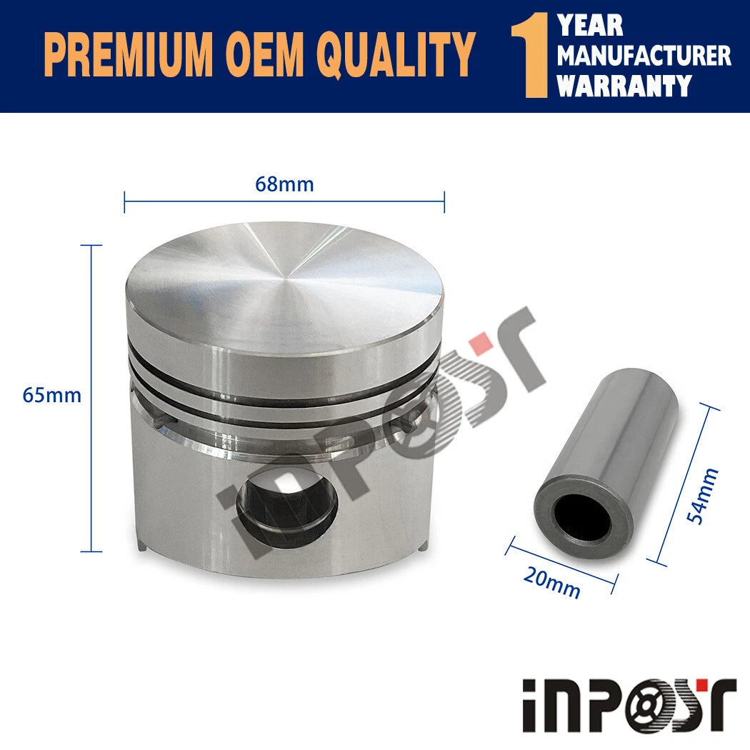 2X Piston Kit & Rings STD 68mm for Kubota Z500 ZB500