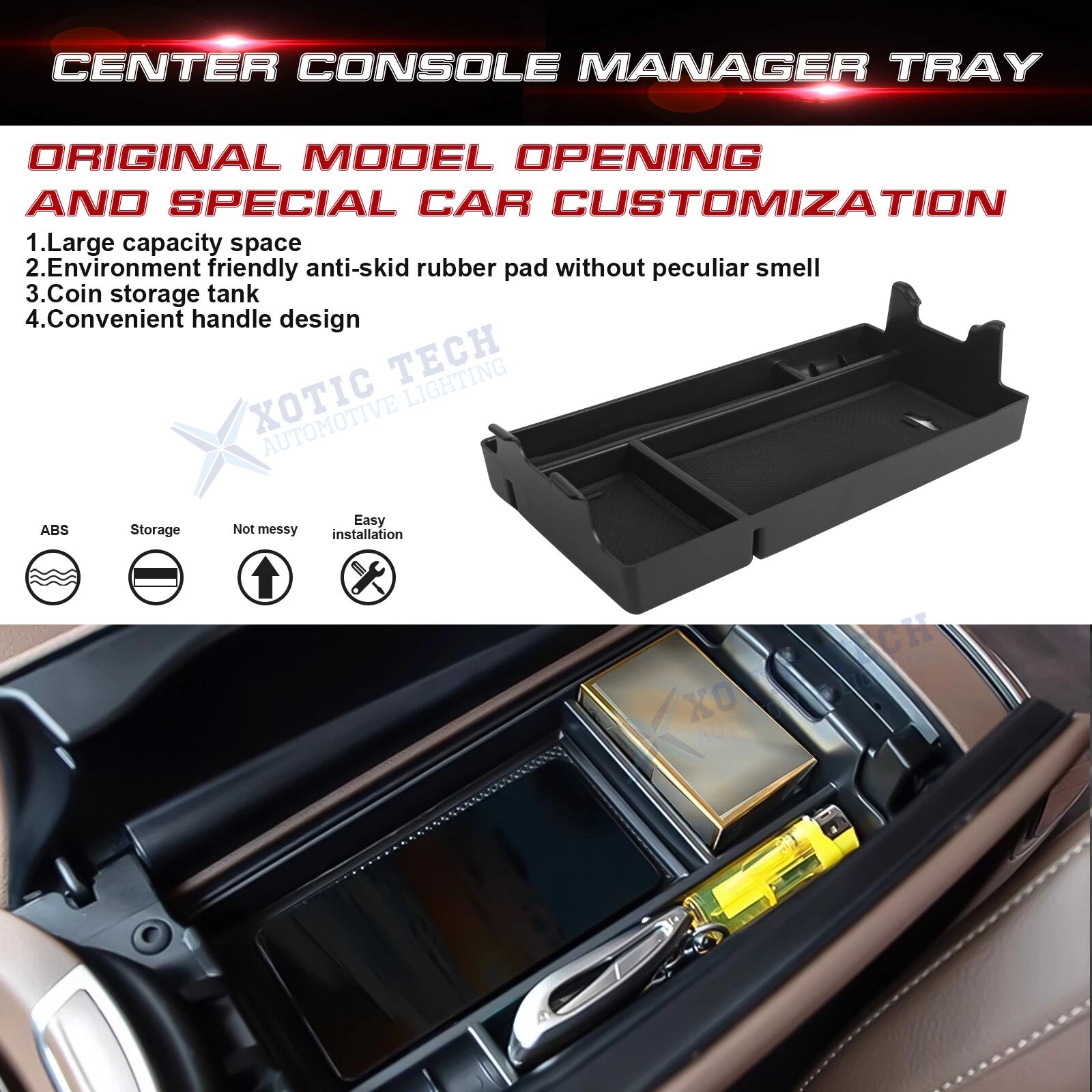 Armrest Box Extra Storage Organizer for Mercedes-Benz E-Class (2017-2020)
