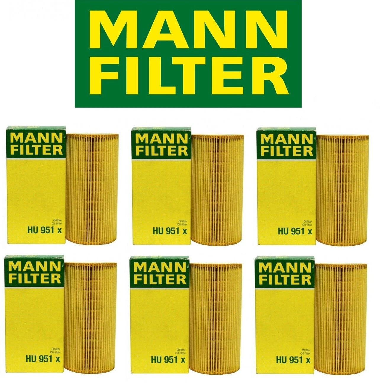 Set of 6 Engine Oil Filters for Mercedes-Benz W210 S210 (1996–2002)