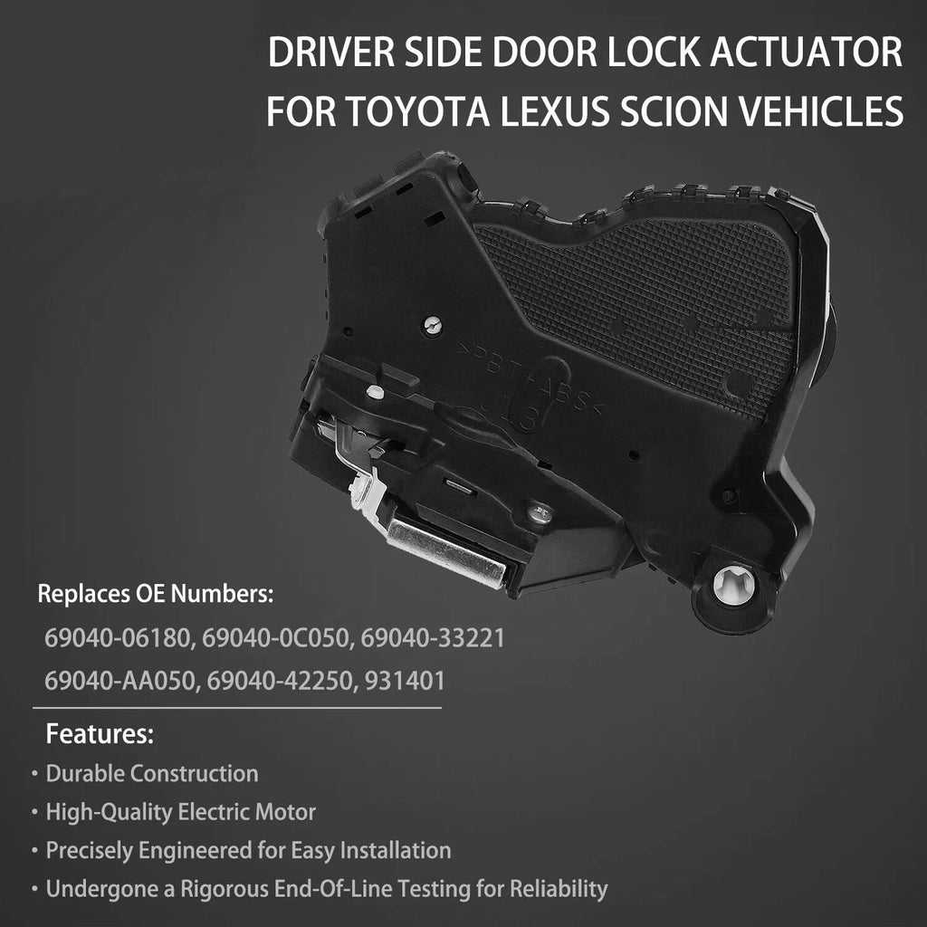Door Lock Actuator Front Left for Toyota Corolla Camry Lexus GX460 Scion (2007–2019)