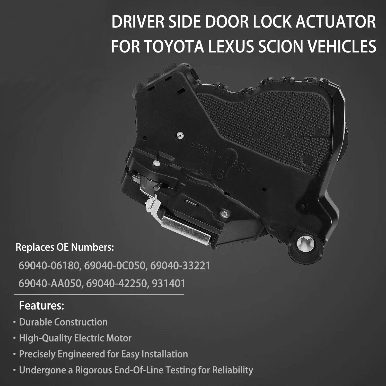 Door Lock Actuator Front Left for Toyota Corolla Camry Lexus GX460 Scion (2007–2019)