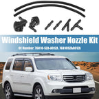 Set of 2 Windshield Washer Nozzles for Honda Pilot (2009–2015) 76810-SZA-A01ZA Black