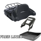 Chopped Trunk Backrest Pad Mount Rack for Harley Street Road Glide (2009–2013)