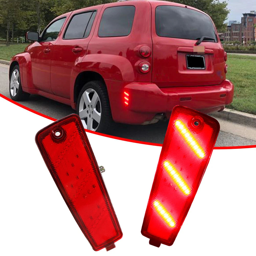 2X Red Lens Rear Bumper Side Marker Reflectors for Chevy HHR (2006–2011)