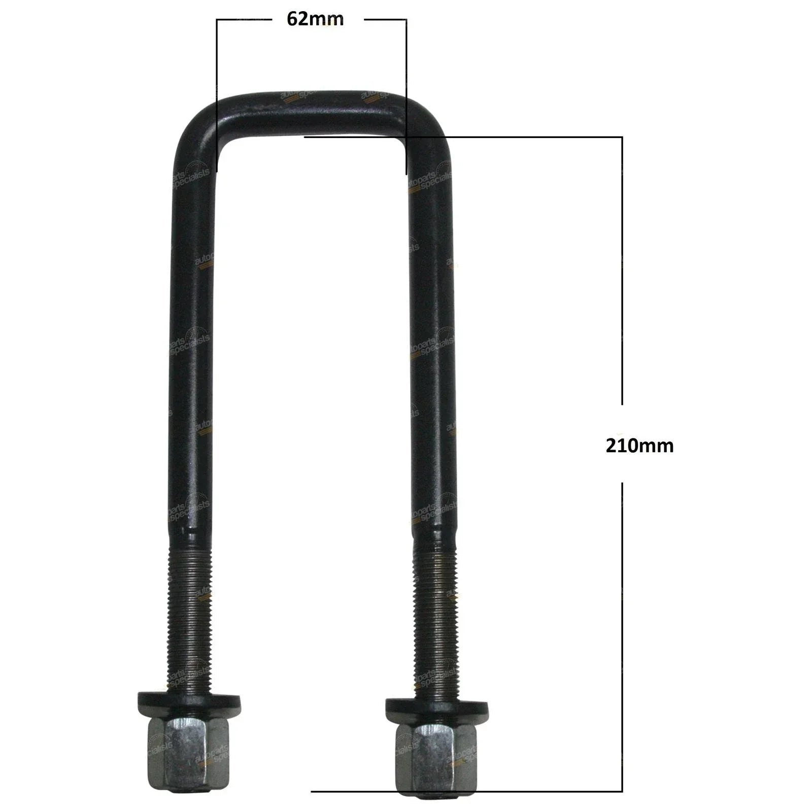 4 x Extended Rear U-Bolts for Toyota Hilux KUN26 4X4 (2005–2014)