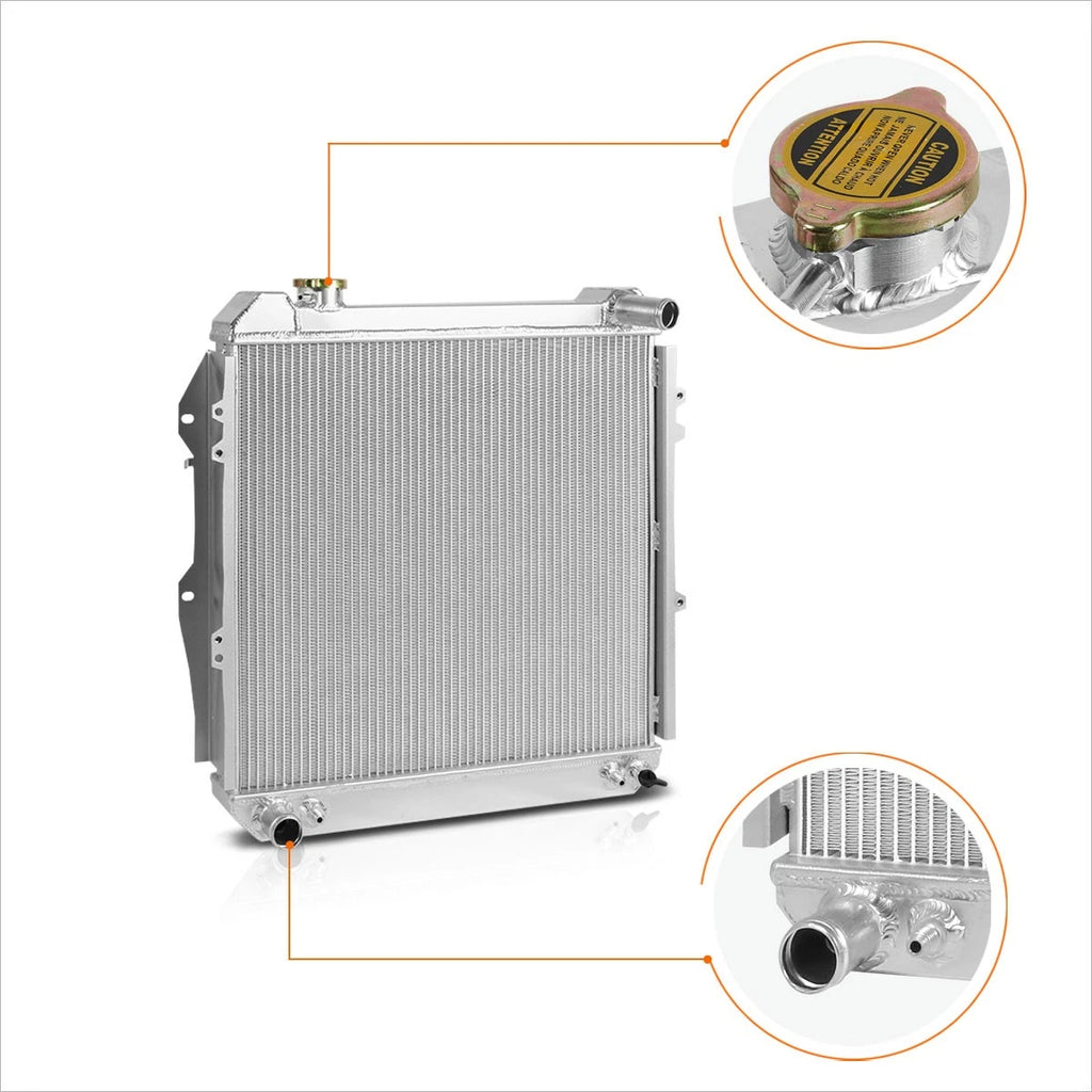 2-Row Aluminum Core Radiator for Toyota 4Runner/Pickup 4WD V6 (1988–1995)