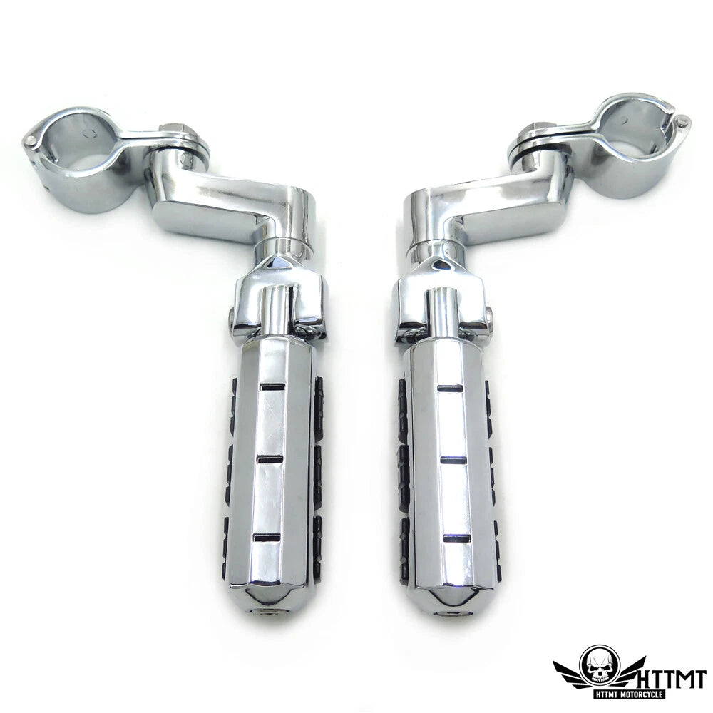 Foot Peg Clamps for HD Sportster 883 XL (2004–2023) & Kawasaki Vulcan VN400 (2006–2023) Chrome