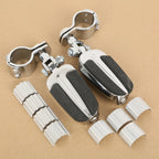 Chrome Highway Bar Footpegs Clamps for Harley Touring (Fits 22mm, 25mm, 32mm, 35mm)