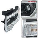 Set of 2 HID Projector Headlights for Ford F150 (2013–2014) Chrome