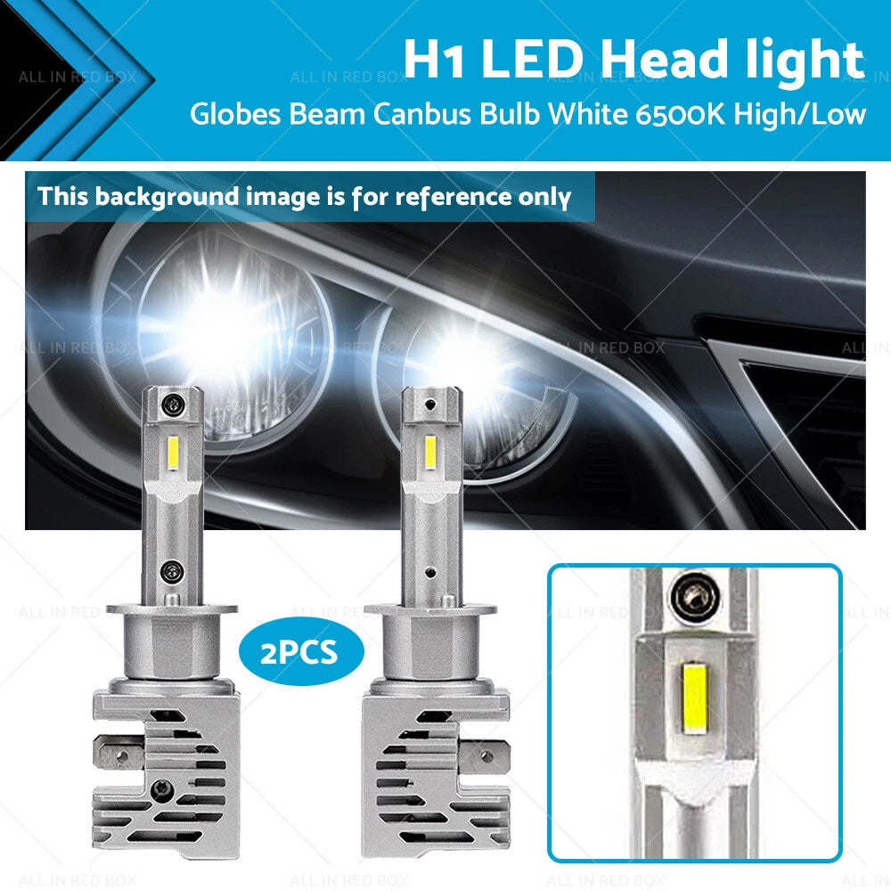 2X H1 LED Headlight Bulbs for BMW 3 Series E46 (1999–2005) 5 Series E39 (1996–2003)
