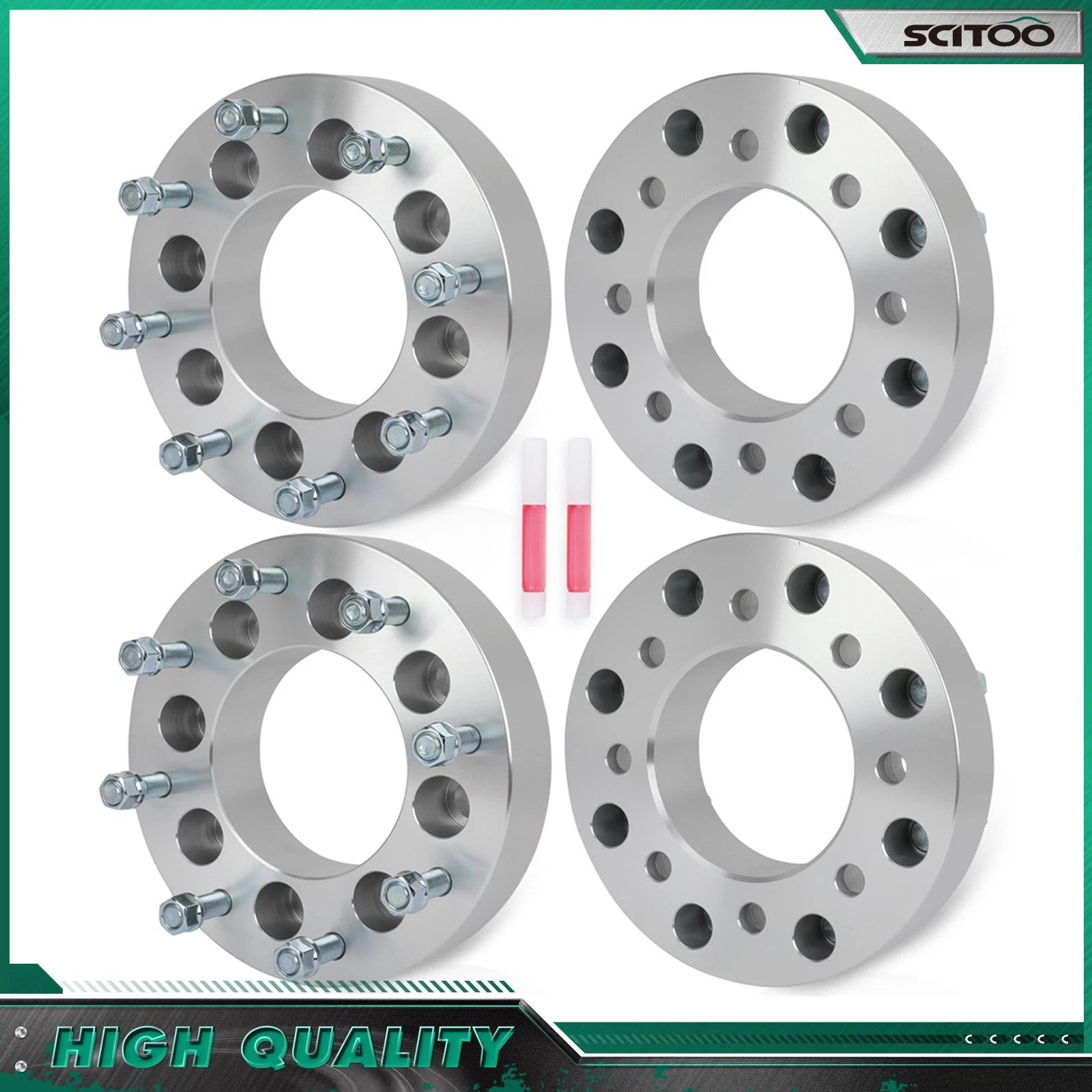 4X 2" Wheel Adapters 8x170 to 8x200 14x1.5 for Ford F250 Super Duty (2003–2022)