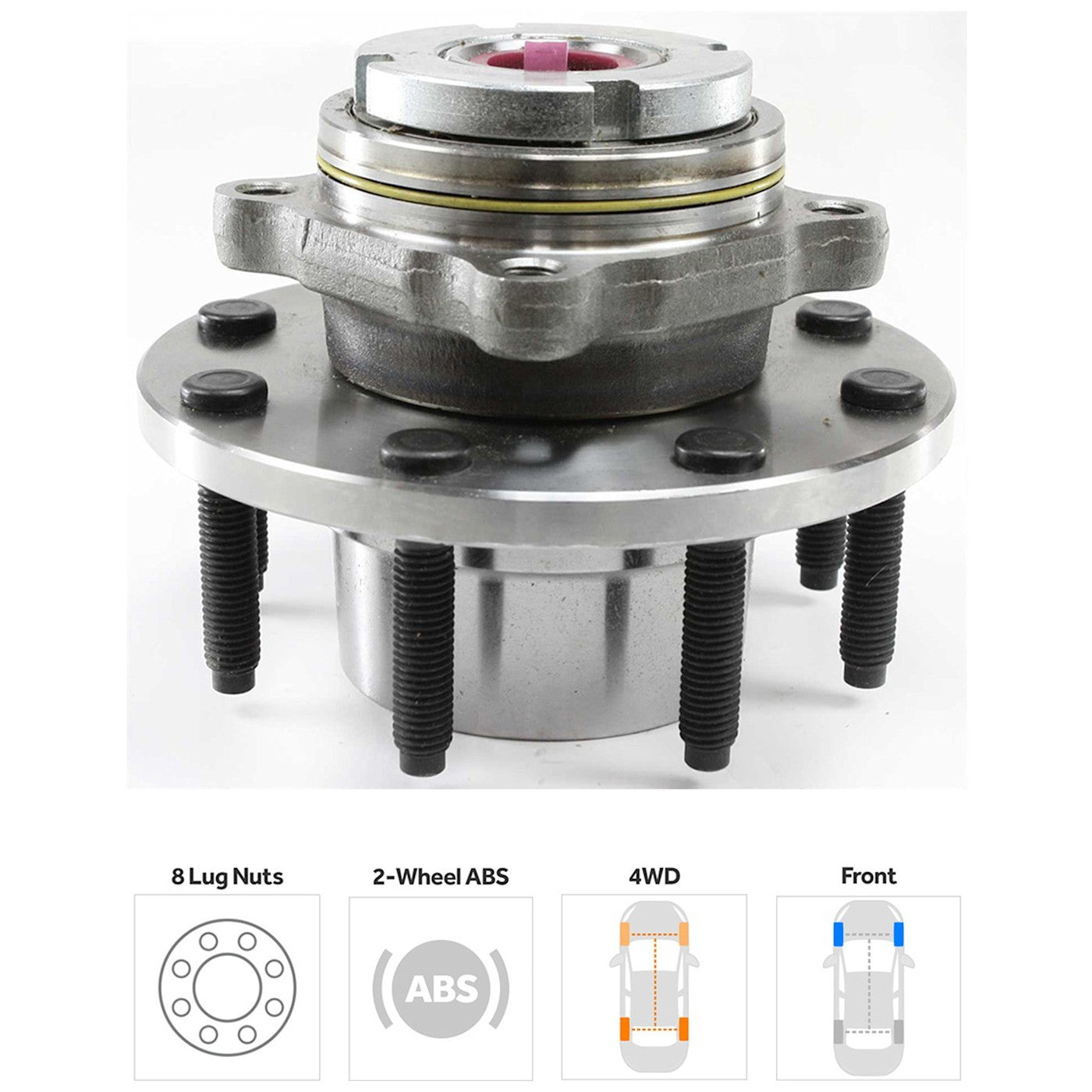 Wheel Hub for Ford F-250 Super Duty (1999–2001) Front LH/RH 8-Lug 4WD