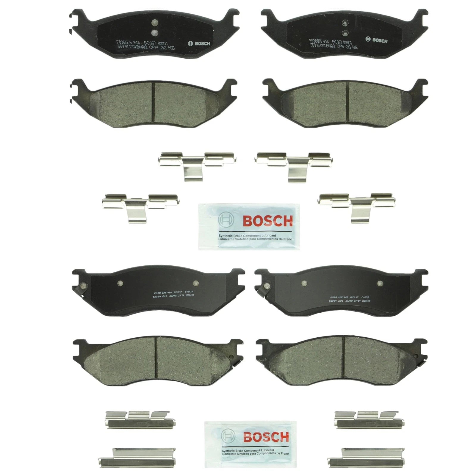 Bosch QuietCast Brake Pads Kit for Dodge Ram 1500 (2019–2023)