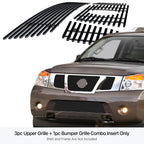 Stainless Black Billet Grille Combo for Nissan Armada (2008-2015)