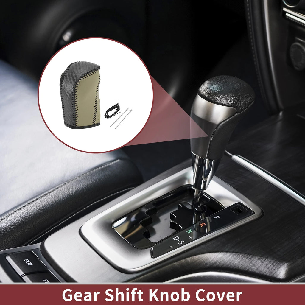 Gear Shift Knob Cover for Honda Crider (2019–2022) Beige Faux Leather