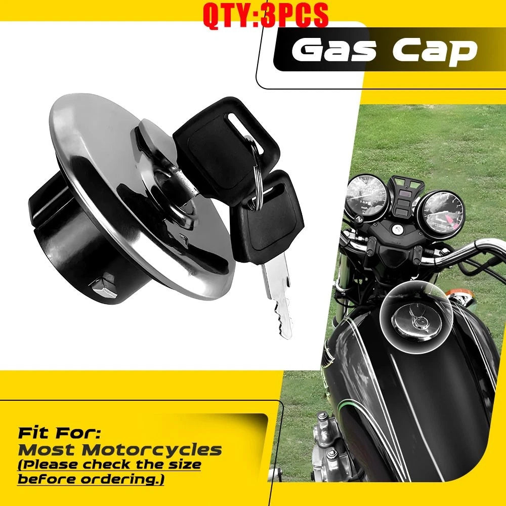 Gas Lid Fuel Tank Cap Cover with Key Lock for ATV Quad (Universal)