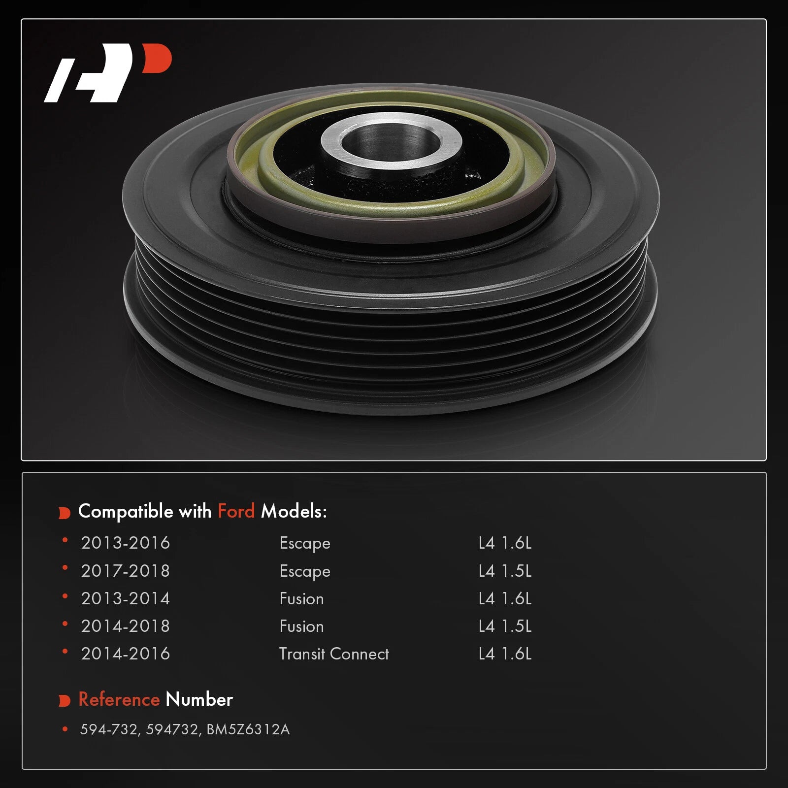 Engine Harmonic Balancer for Ford Escape Fusion Transit Connect (2013-2018)