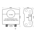 HandleBar Fat Bar Mount Clamps Risers Adaptor 7/8" to 1 1/8" for Dirt Pit Bike