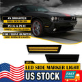 Set of 2 Smoked Amber Front Bumper Side Marker Lights for Dodge Challenger (2008–2014)