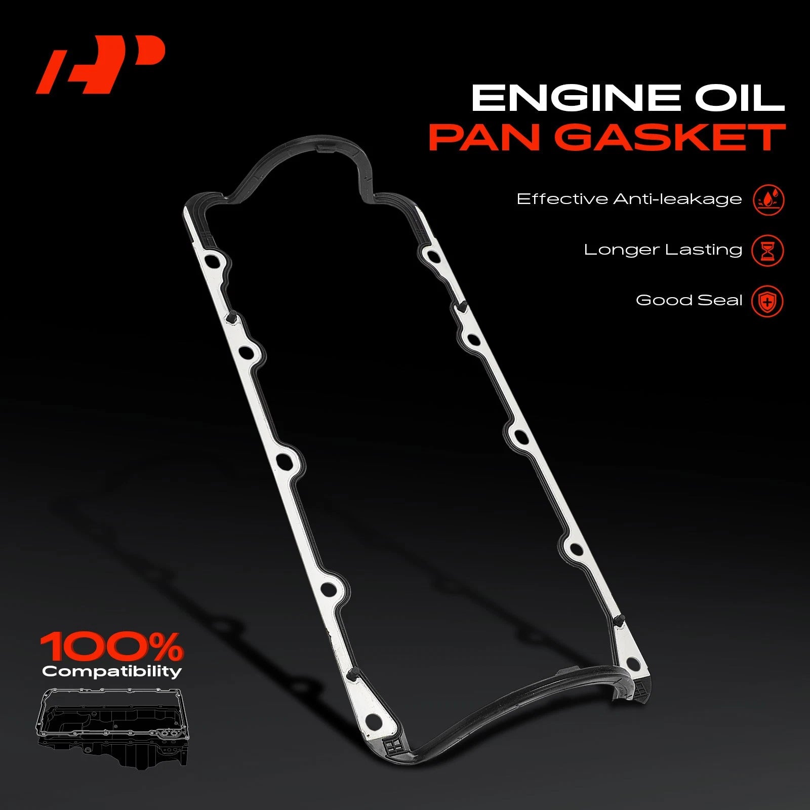 Engine Oil Pan Gasket for Ford Escape, Focus, Mazda Tribute (2001–2012)