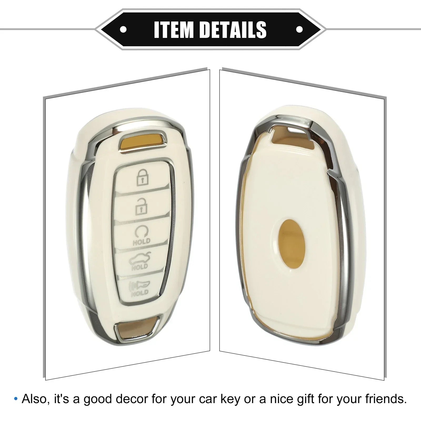5 x Remote Keyless Key Fob Case Cover for Hyundai Elantra (2011-2016)