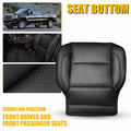 Set of 2 Front Bottom Seat Covers for GMC Sierra 1500 2500HD (2014–2018) Black Leather