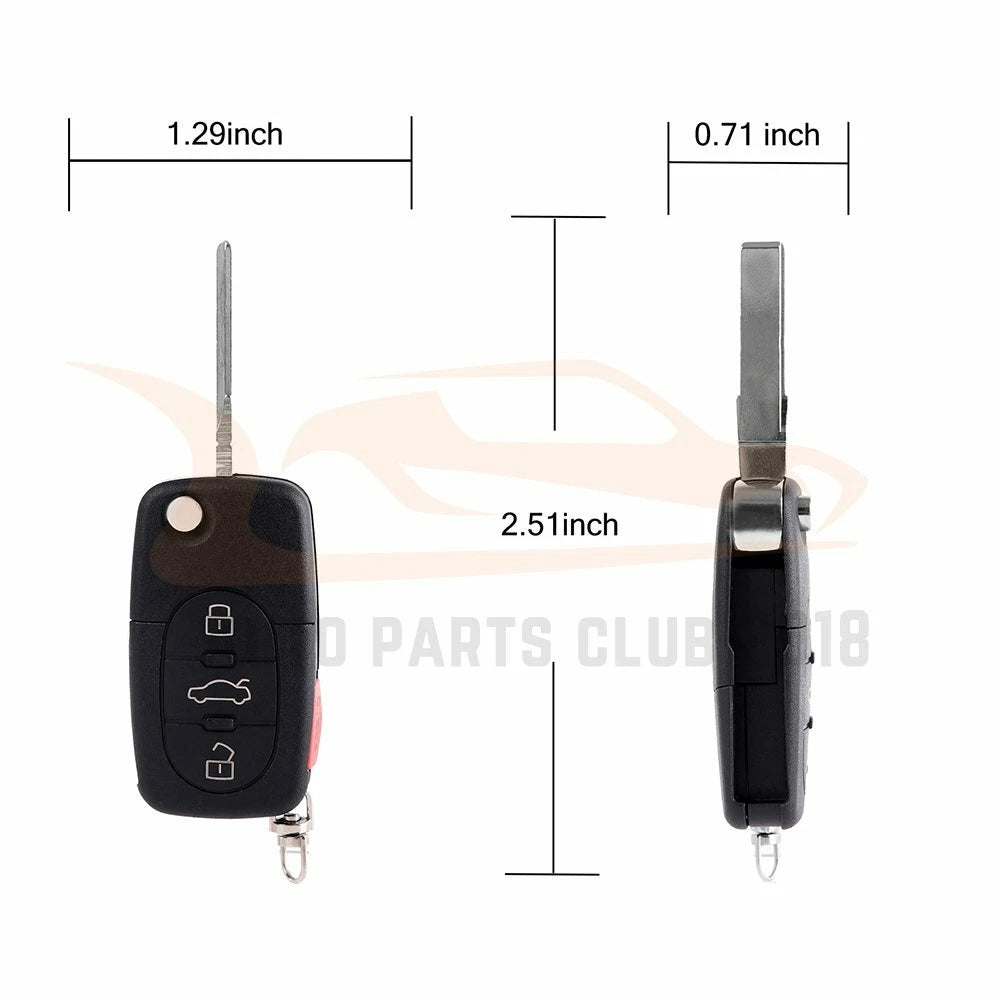 Key Entry Remote Fob for Audi S4 (2000-2005) 4 Buttons
