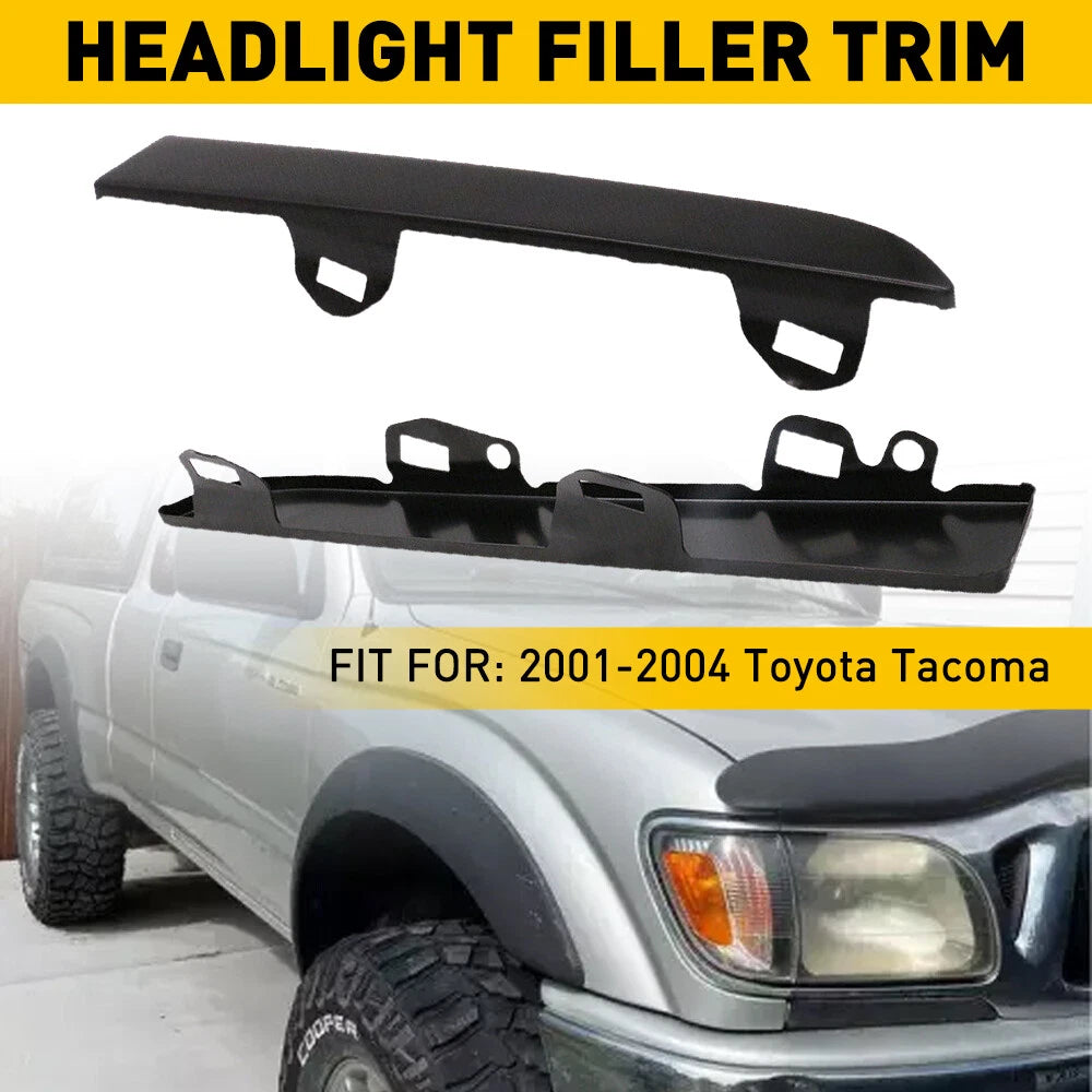 Front Bumper Grille Headlight Filler Trim Panels for Toyota Tacoma (2001–2004)