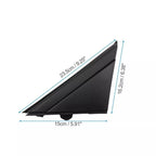 Side Door Mirror Flag Cover Matte Black for Fiat 500 (2012–2019) Pair