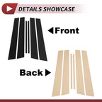 Set of 6 Door Pillar Window Trim for Nissan Altima (2002–2006) Black