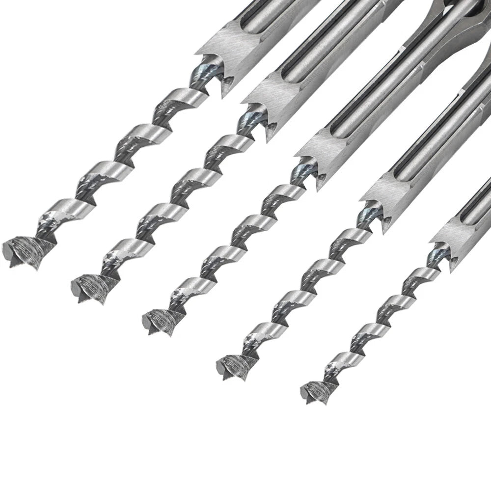 Set of 6 Square Hole Saw Drill Bits for Woodworking