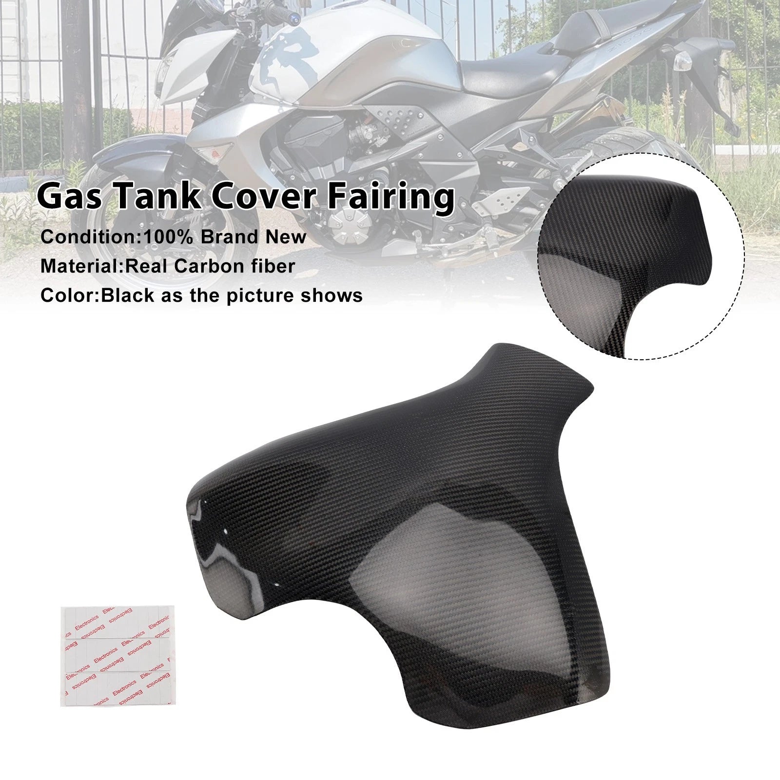 Carbon Fiber Tank Cover Fairing for Kawasaki Z1000 (2010–2012)
