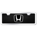 Chrome on Black Acrylic Mini License Plate Kit - Officially Licensed for Honda