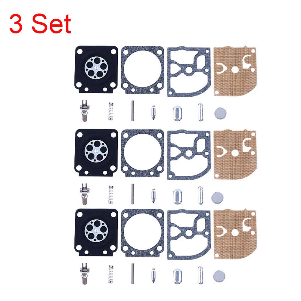 Set of 3 Carburetor Repair Kits for STIHL 017 018 MS170 MS180 ZAMA RB-66 RB-77 C1Q