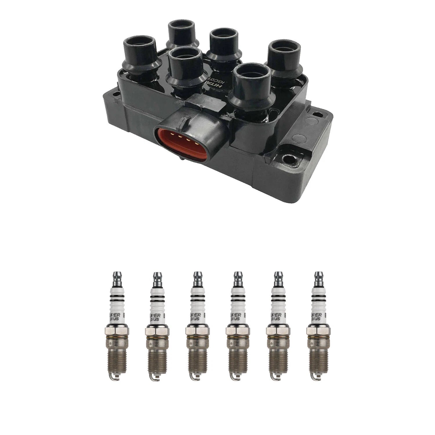 Hitachi Ignition Coil & Bosch 6 Nickel Spark Plugs Kit for Explorer (2002–2010)
