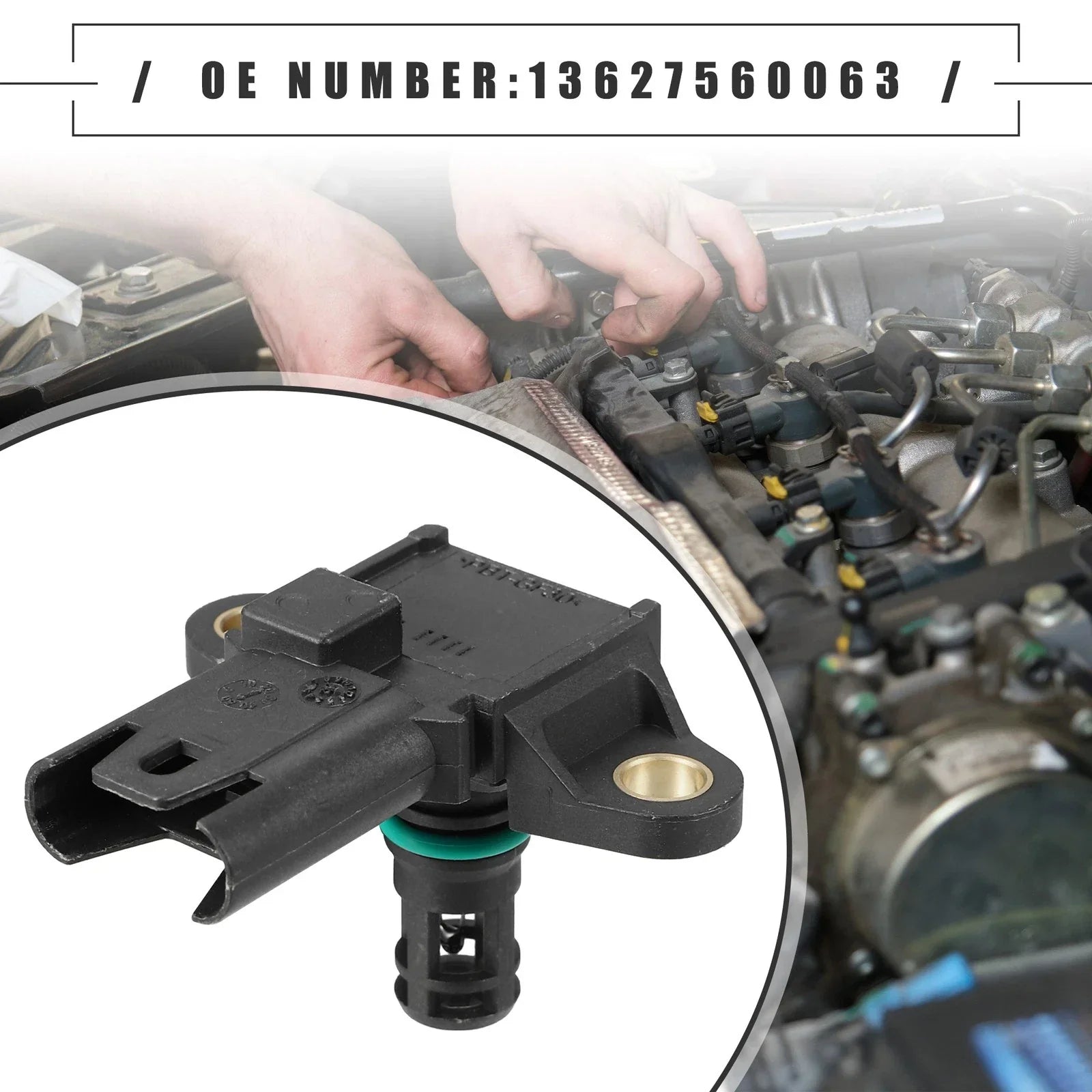 Black Engine Oil Pressure Sensor for BMW X6 335i (2009-2013)