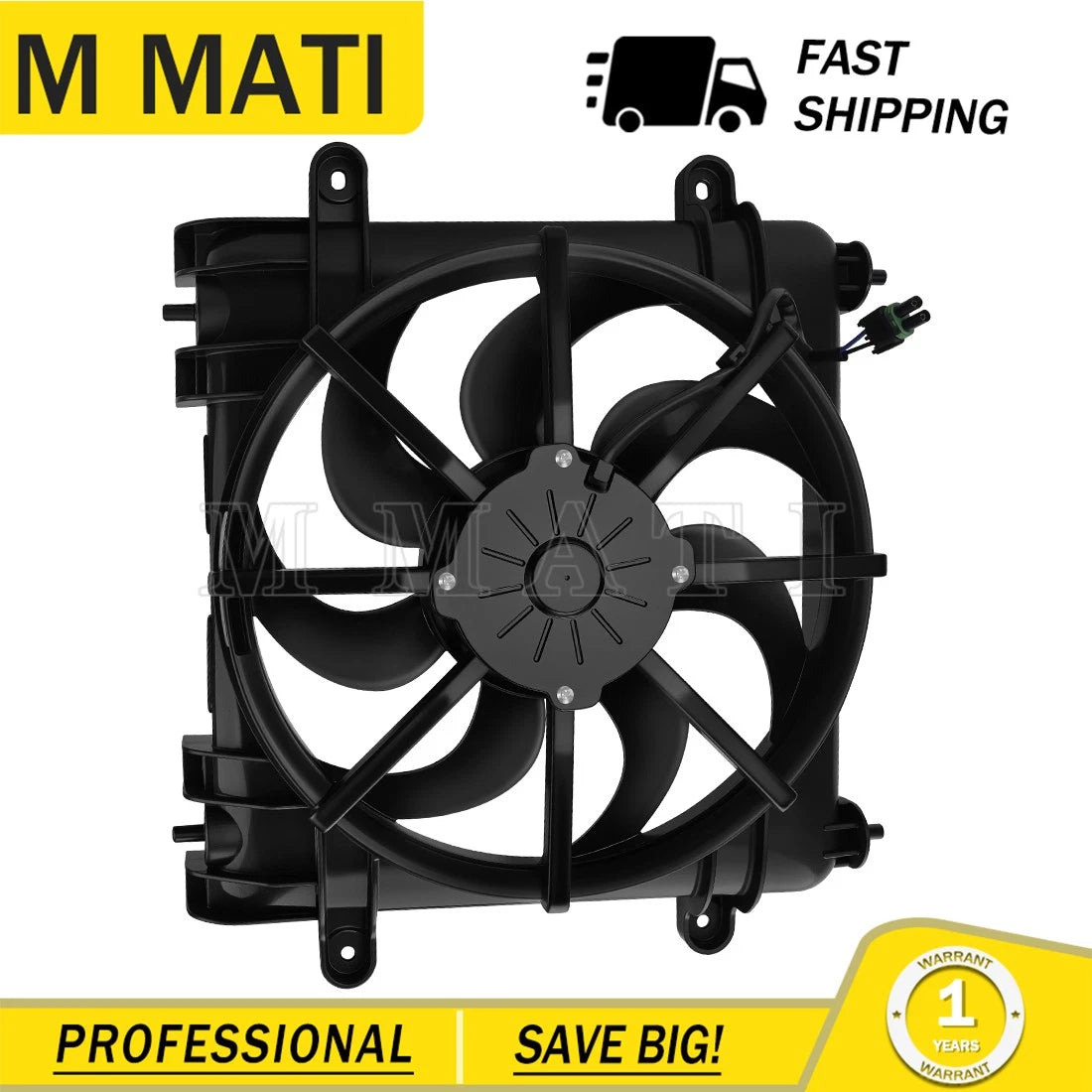 Cooling Radiator Fan Assembly 2411816 for Polaris Ranger XP 900/1000 (2013–2021)
