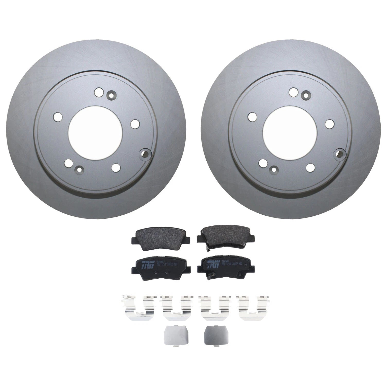 Rear Brake Kit 284mm Rotors TRW Low-Met Pads for Hyundai Azera Sonata Kia Optima (2006–2019)