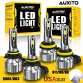 2X AUXITO H11 9005 Combo LED Headlight Bulbs 6500K for