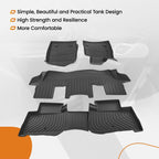 All-Weather TPE Floor Mats for Lincoln Aviator (2020–2024) 6-Seats Black