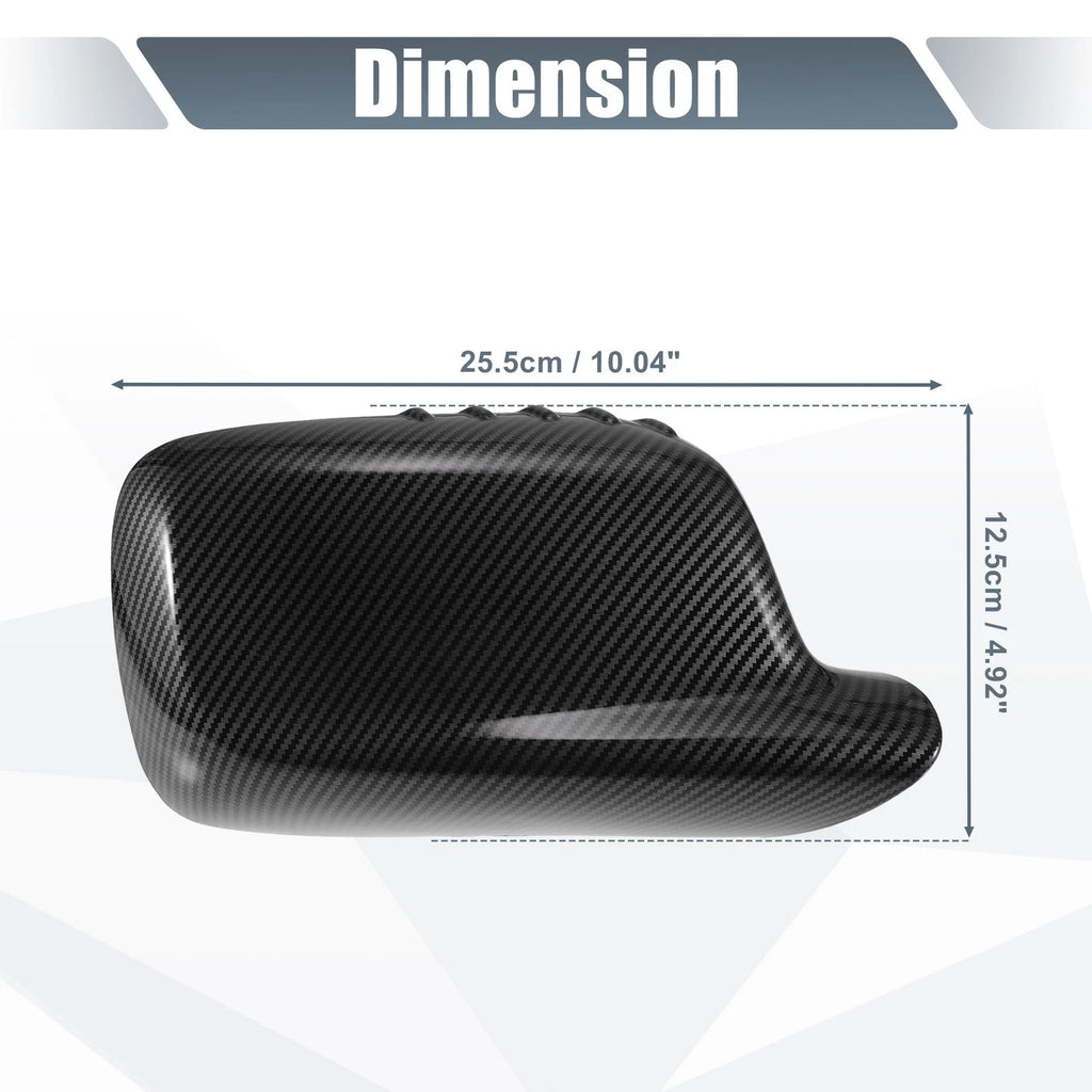 Pair Rearview Mirror Cover Cap Black Carbon Fiber for BMW 3 Series 2012–2019, 7 Series 2013–2019