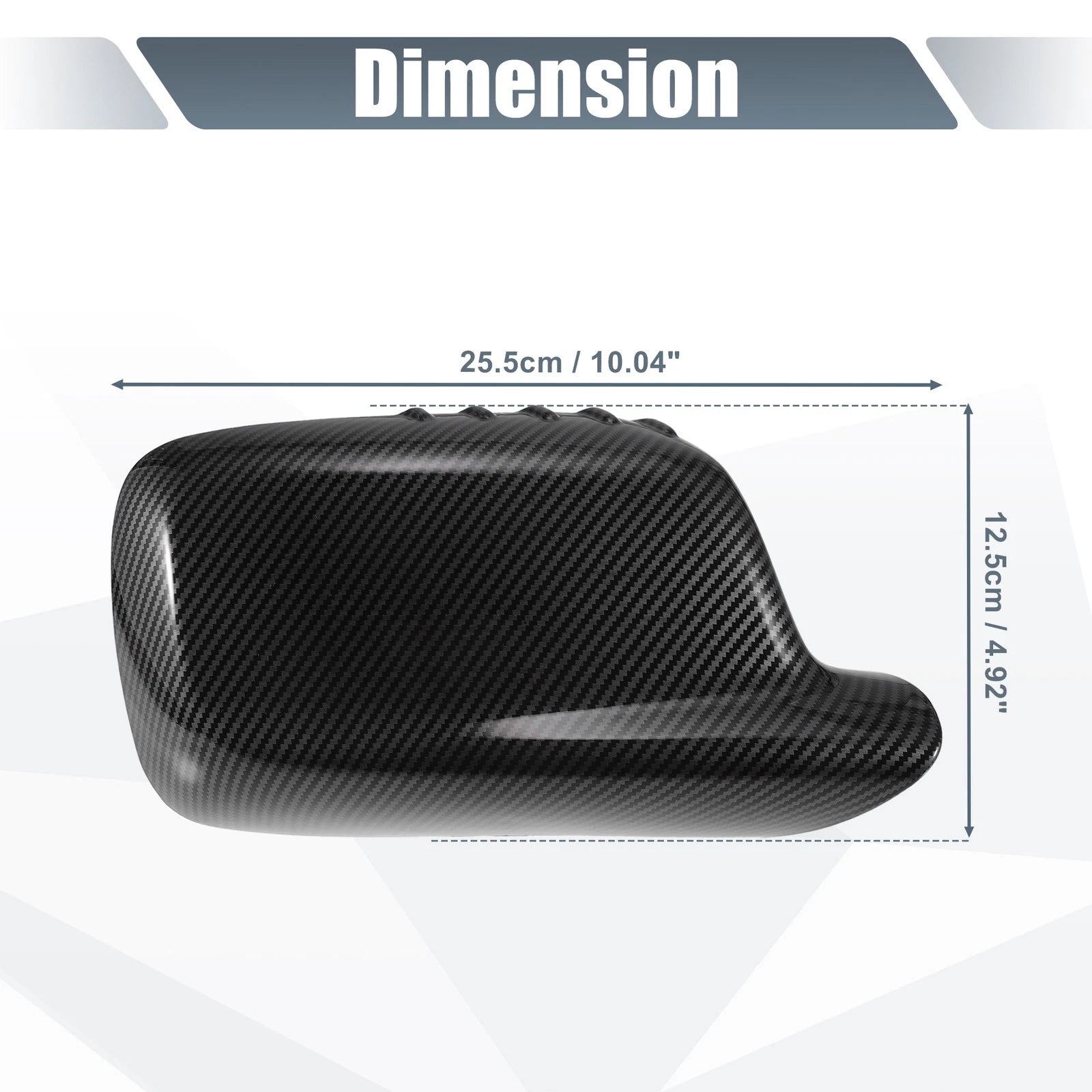 Pair Rearview Mirror Cover Cap Black Carbon Fiber for BMW 3 Series 2012–2019, 7 Series 2013–2019