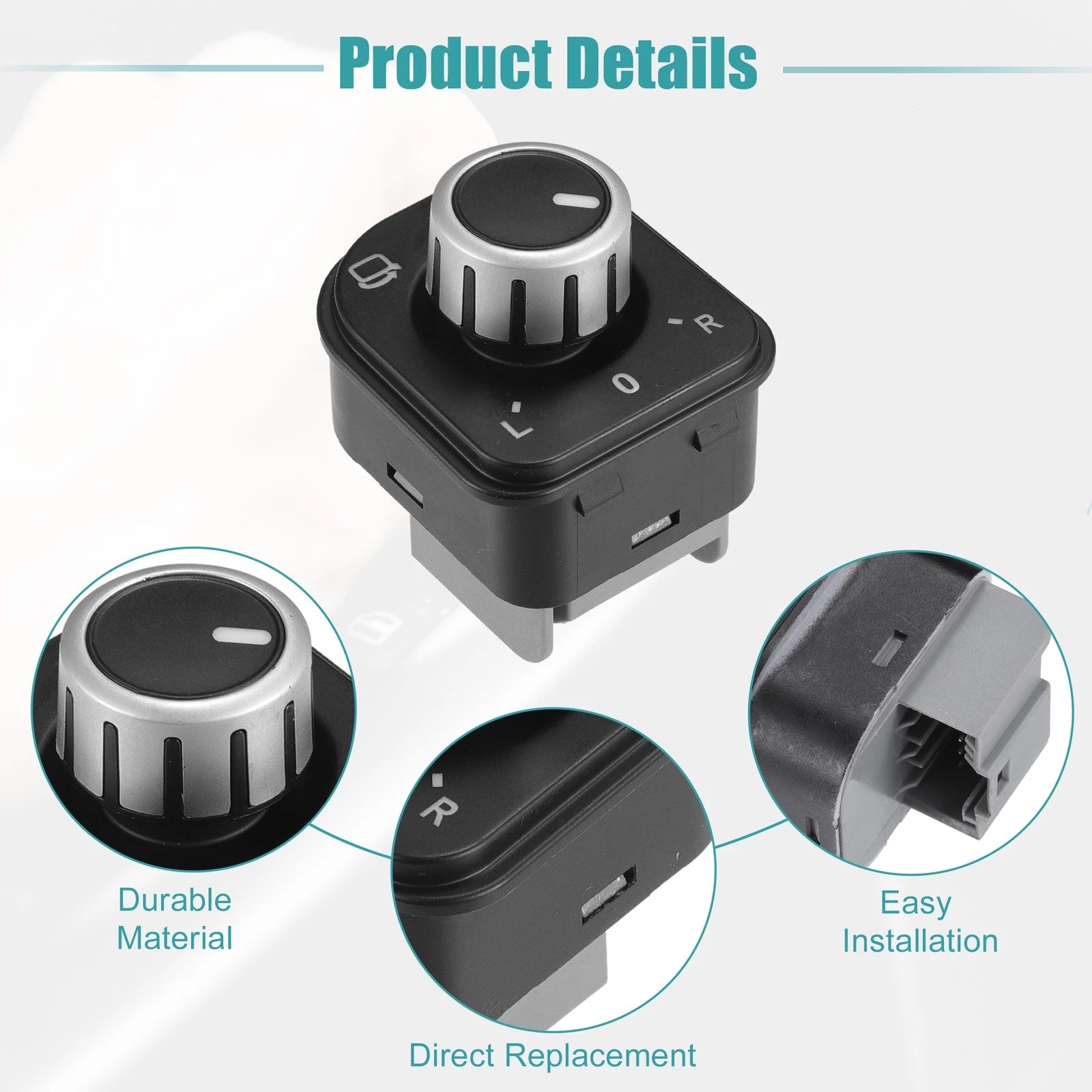 Set of 1 Rear View Mirror Remote Control Switch for Volkswagen (No.5ND959565B)