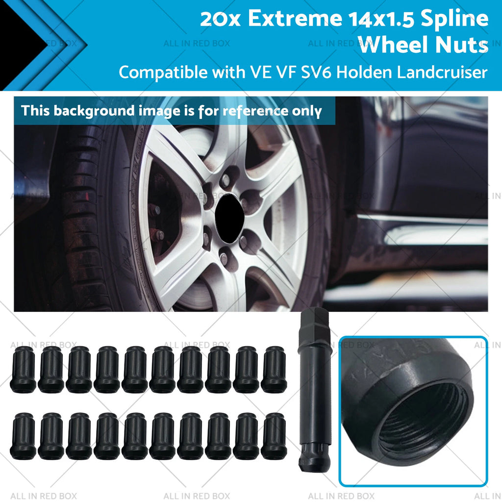 20x Spline Wheel Nuts for Holden Landcruiser VE VF SV6 (14x1.5)